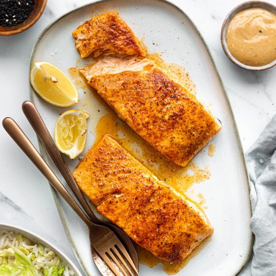 Oven Roasted Salmon with Rice - Recipe photo by jernejkitchen