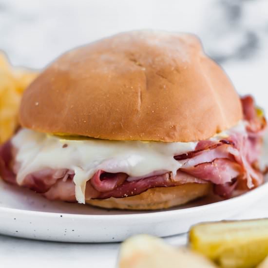 Hot Ham and Cheese Sandwiches - Recipe photo by megseverydayindulgence