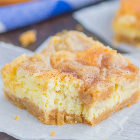 Snickerdoodle Cheesecake Bars - Recipe photo by pumpkinnspice