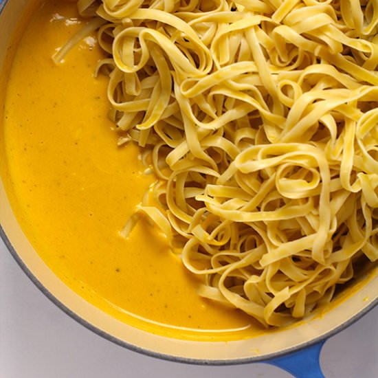 Creamy Butternut Squash Pasta - Recipe photo by suebeehomemaker