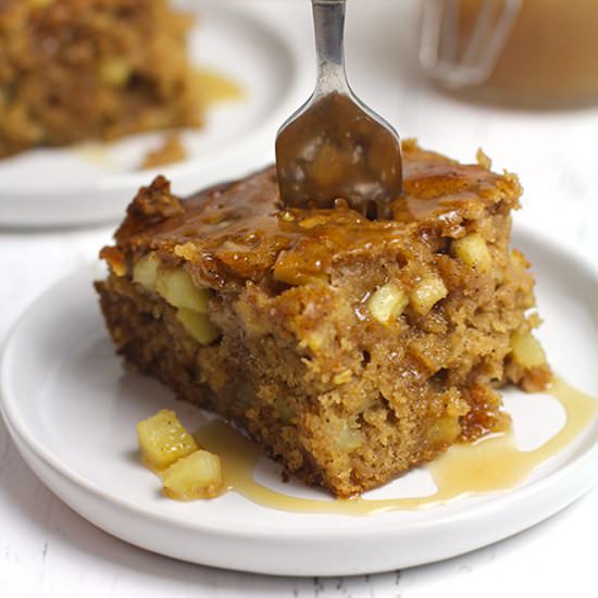 Apple Spice Cake with Caramel Sauce - Recipe photo by suebeehomemaker