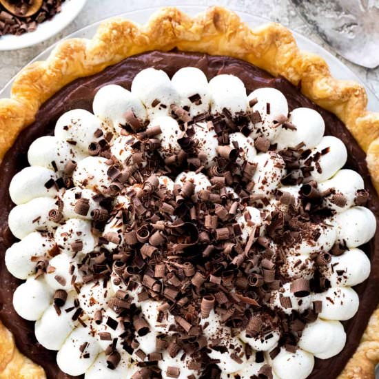 Chocolate Cream Pie - Recipe photo by Jessica Gavin