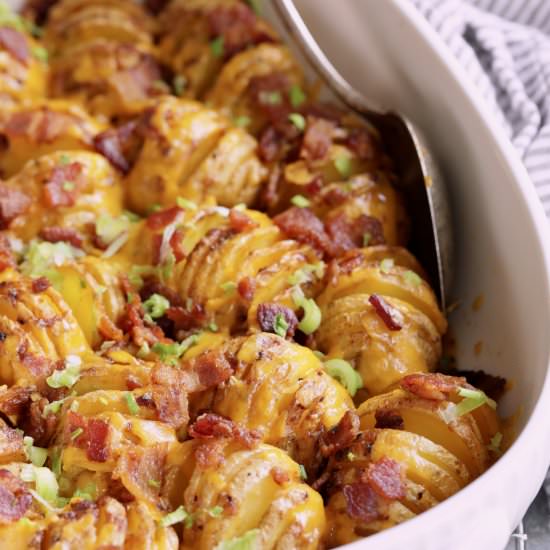 Baby Hasselback Potato Bake - Recipe photo by fromachefskitchen