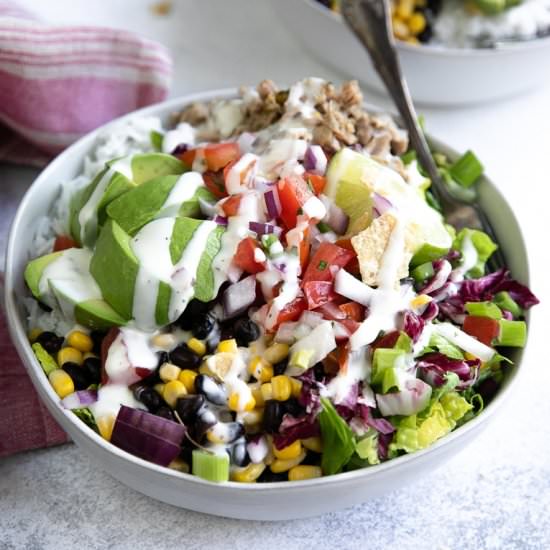 Chili Verde Pork Burrito Bowls - Recipe photo by theforkedspoon