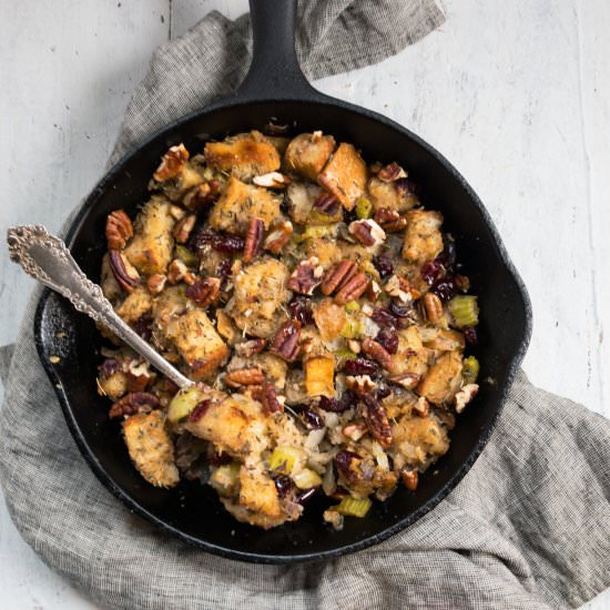 Cranberry + Pecan Dressing – Vegan - Recipe photo by thevirtualcaterer