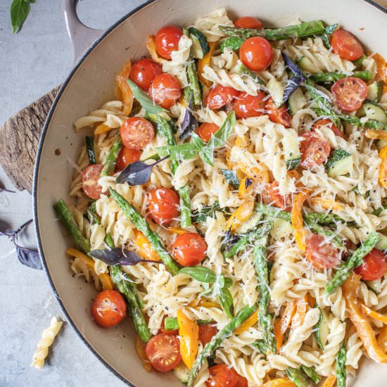Pan Fried Pasta Primavera - Recipe photo by Craft Beering