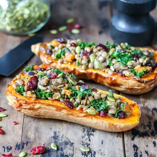Stuffed Butternut Squash - Recipe photo by veggie desserts
