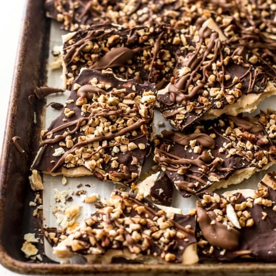 Chocolate Saltine Toffee Bark - Recipe photo by InquiringChef