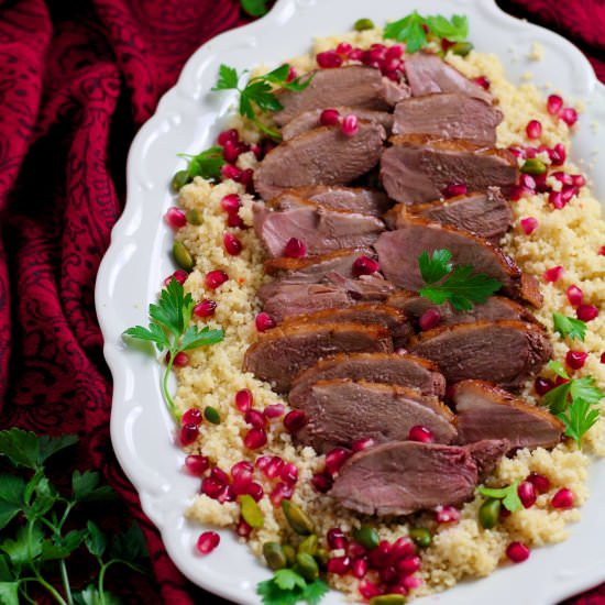 Seared Duck With Pomegranate - Recipe photo by JayWadams
