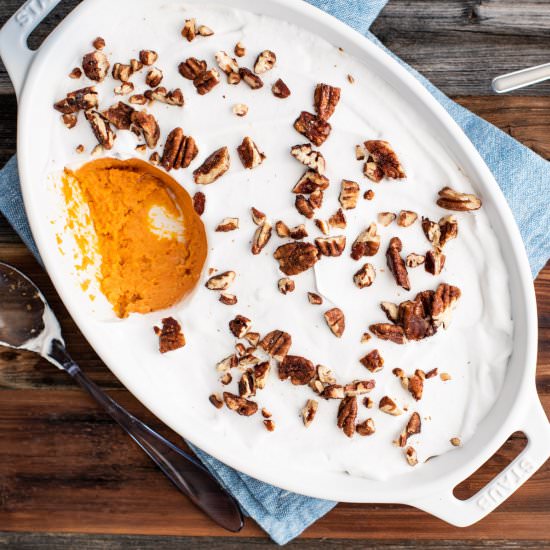 SWEET POTATO CASSEROLE WITH COCONUT - Recipe photo by TheFrayedApron