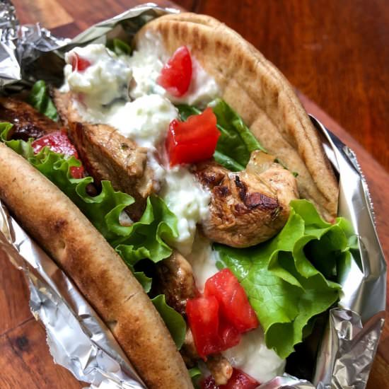 Low Carb Greek Chicken Pita Wrap - Recipe photo by Easyhealth Living