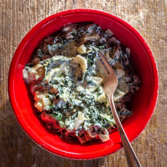 Creamed Kale - Recipe photo by primalwellnesscoach