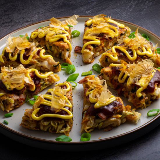 Okonomiyaki with Chicken & Bacon - Recipe photo by cheflukaszbabral