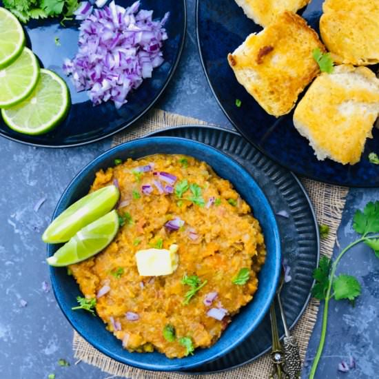 Pav bhaji - Recipe photo by spicytamarind