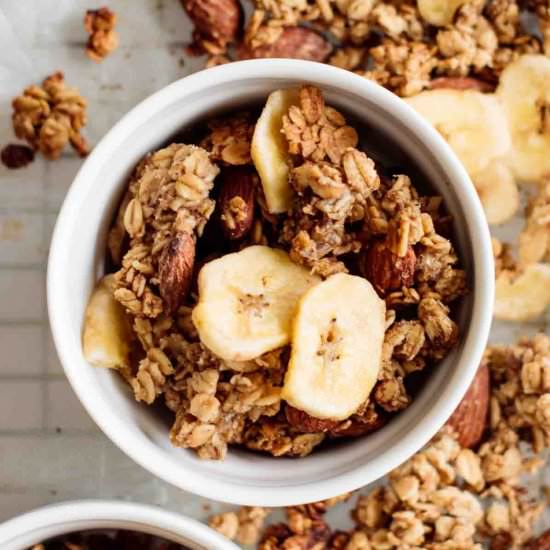 Banana Bread Granola - Recipe photo by Milk and Pop