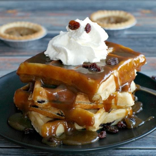 Butter Tart Waffles - Recipe photo by Food Meanderings