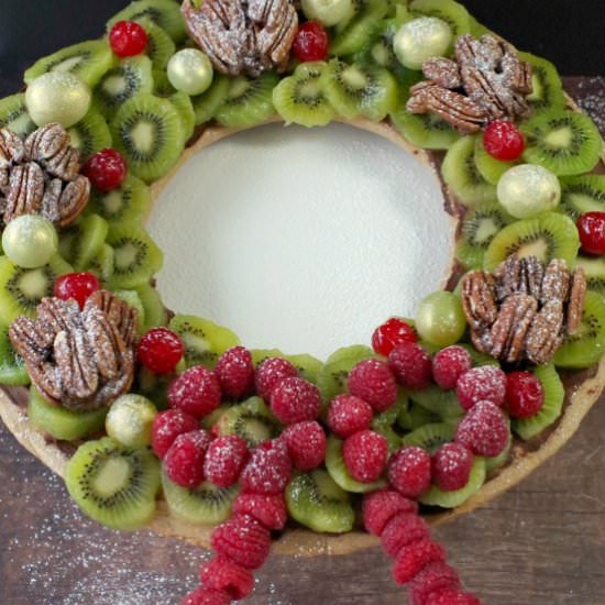 Edible Gingerbread Christmas Wreath - Recipe photo by Food Meanderings