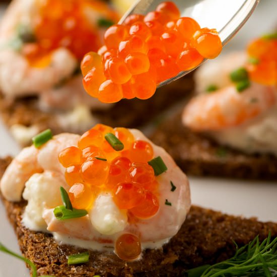 Swedish Toast Skagen - Recipe photo by chocolatesandchai