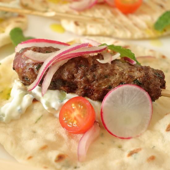 Venison Koftas & Yoghurt Flatbread - Recipe photo by ATastyKitchen