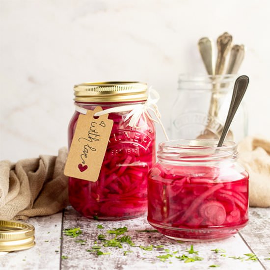 How to Pickle Red Onions - Recipe photo by KitchenMason
