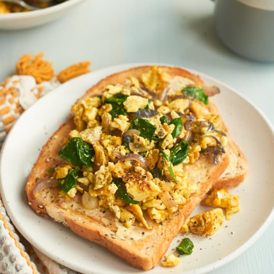 Silken Tofu Scramble - Recipe photo by Forkful of Plants