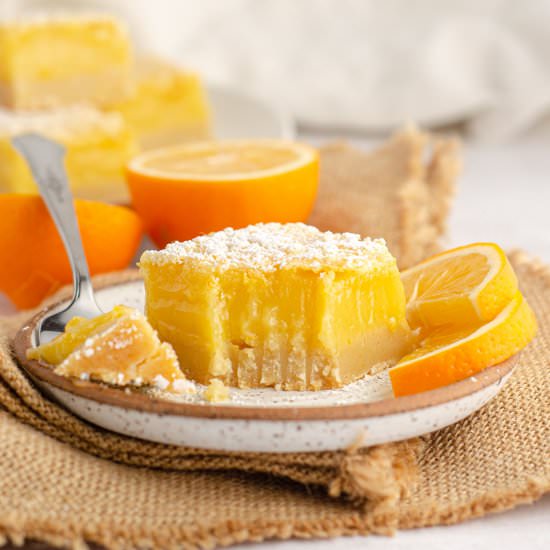 meyer lemon bars - Recipe photo by freshaprilflours