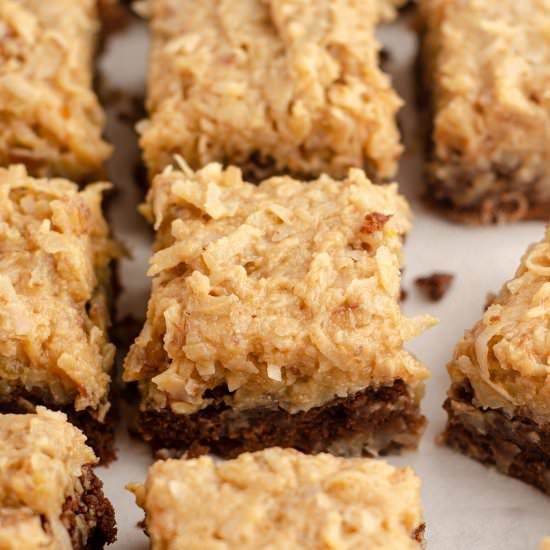 german chocolate brownies - Recipe photo by freshaprilflours