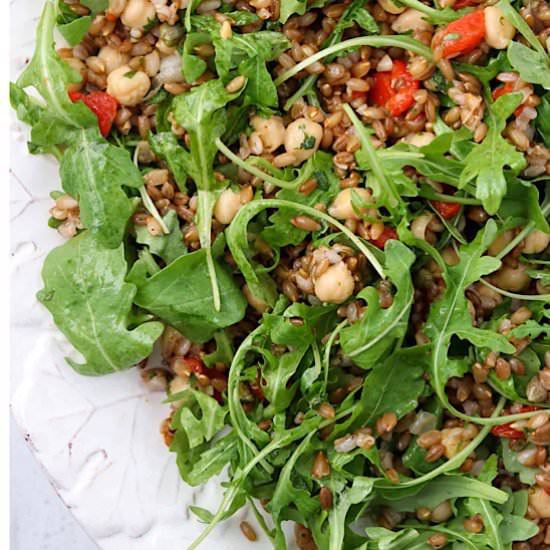 Rye Berry Salad with Arugula - Recipe photo by truenorthkitchen
