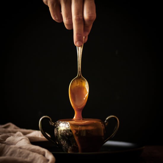 Rum caramel sauce - Recipe photo by katethebaker