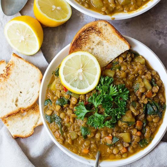 Easy Mediterranean Green Lentil So - Recipe photo by unicorns in the kitchen