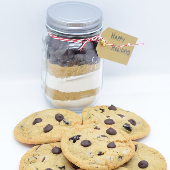 Vegan Christmas Cookie Mix Jar Gift - Recipe photo by Sweet Mouth Joy