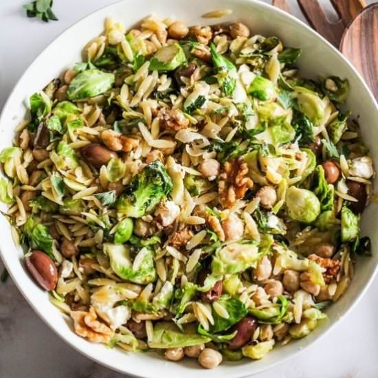 Brussels Sprouts Orzo - Recipe photo by gratefulgrazer