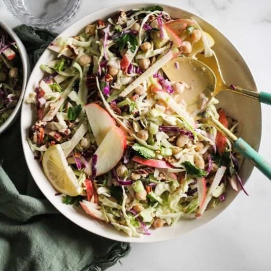 Lemon Tahini Apple Slaw - Recipe photo by gratefulgrazer