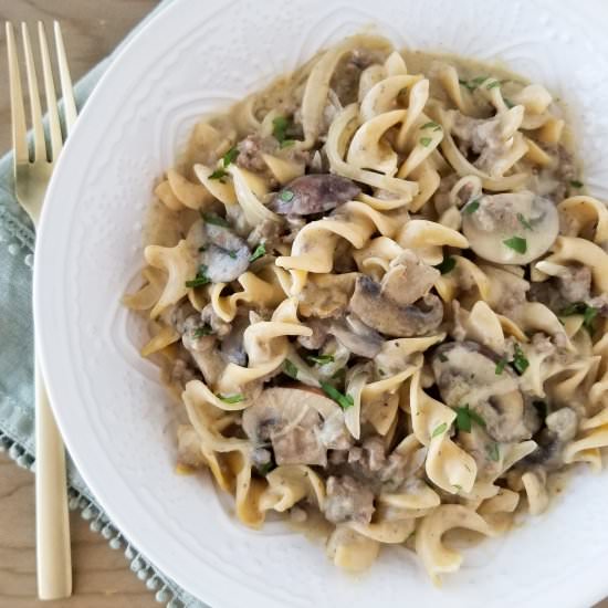 ground beef stroganoff - Recipe photo by amandacooksandstyles