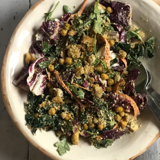Mouth-Watering Vegan Caesar Salad - Recipe photo by thevirtualcaterer