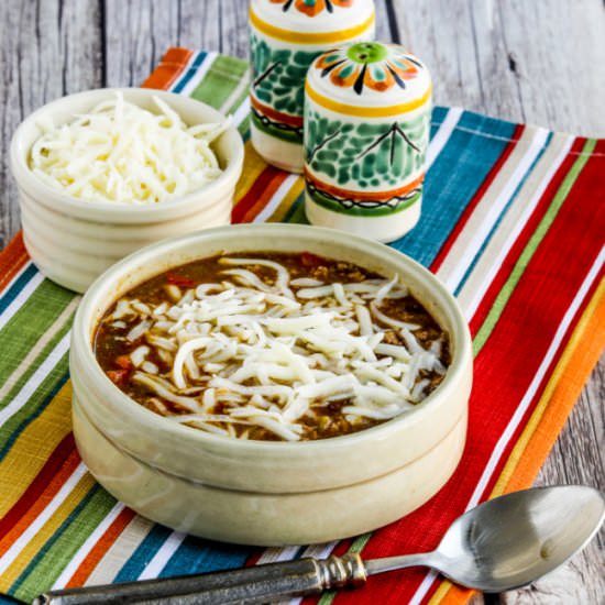 Green Chile Turkey Enchilada Soup - Recipe photo by kalynskitchen