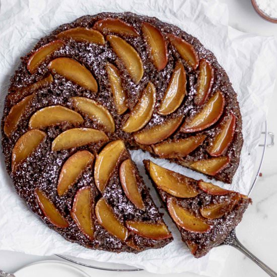 EASY Apple Spice Upside Down Cake - Recipe photo by Donut Worry Be Healthy