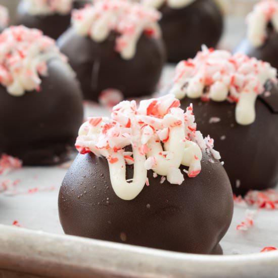 Peppermint Truffles - Recipe photo by For the Love of Cooking