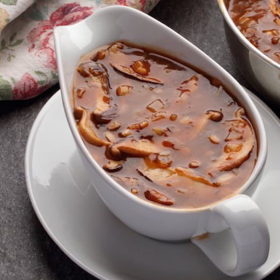 Nourishing Vegan Mushroom Gravy - Recipe photo by A Life Well Planted