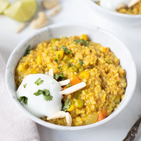 Indian Masala Oats - Recipe photo by pipingpotcurry