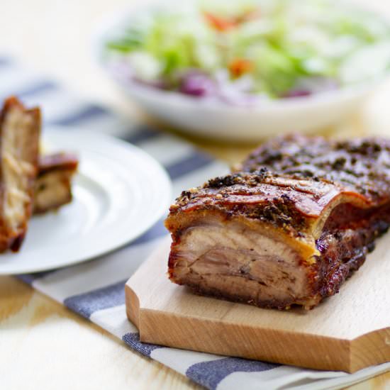 Roasted pork belly - Recipe photo by mecooks.com