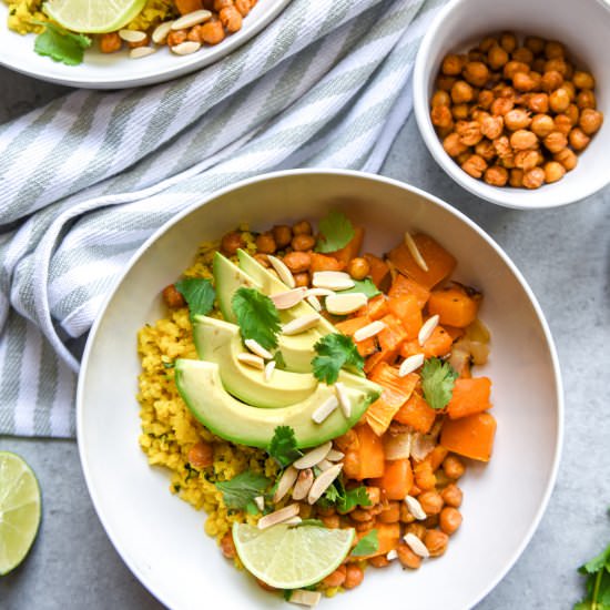 Cauliflower Rice & Roasted Squash - Recipe photo by poppiesandprosecco