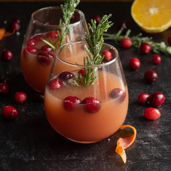 Cranberry Christmas Mimosas - Recipe photo by JawnsICooked