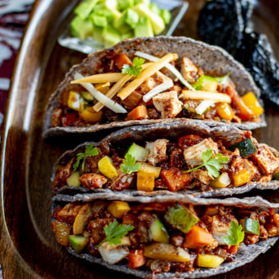 Turkey & Veggie Mexican Tacos - Recipe photo by a zest for life