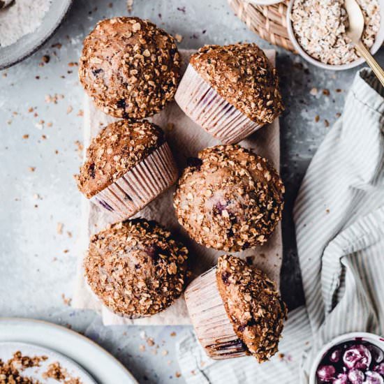 Vegan Blueberry Muffin - Recipe photo by myveganminimalist