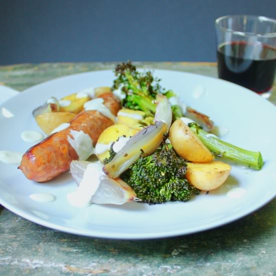 Sausage Broccolini Sheet Pan Dinner - Recipe photo by the good eats co