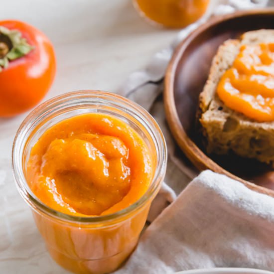Persimmon Jam - Recipe photo by Running to the Kitchen
