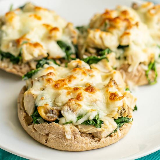 Turkey spinach mushroom melts - Recipe photo by Family Food on the Table