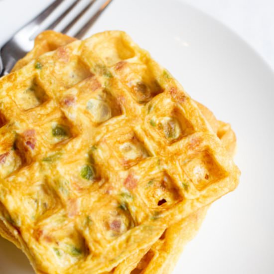 Denver Omelette Waffles - Recipe photo by servedfromscratch