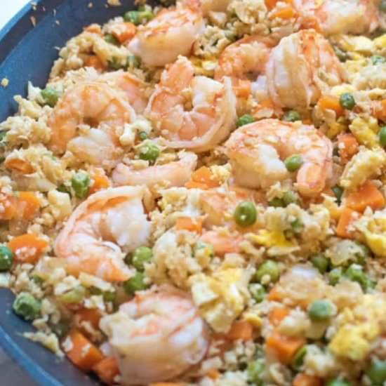 Cauliflower Shrimp Fried "Rice" - Recipe photo by servedfromscratch
